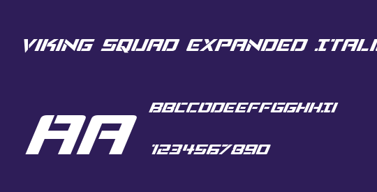 Viking Squad Expanded Italic