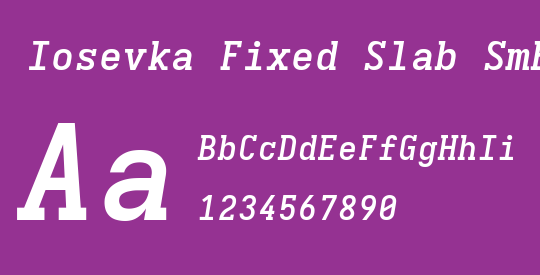 Iosevka Fixed Slab SmBdExObl