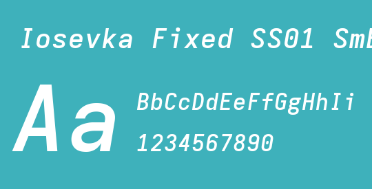 Iosevka Fixed SS01 SmBdExObl