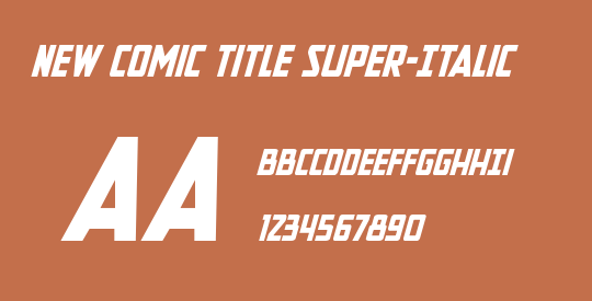 New Comic Title Super-Italic