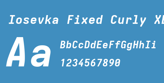 Iosevka Fixed Curly XBdExObl