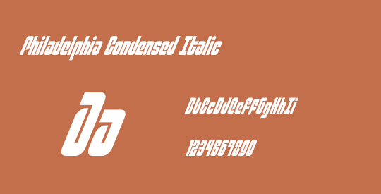 Philadelphia Condensed Italic