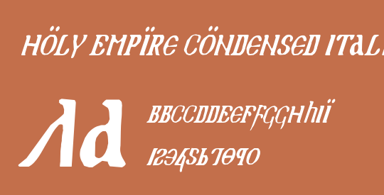 Holy Empire Condensed Italic