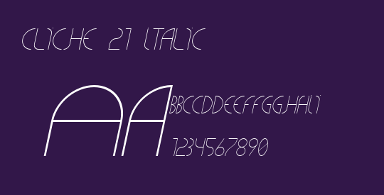 CLiCHE 21 Italic