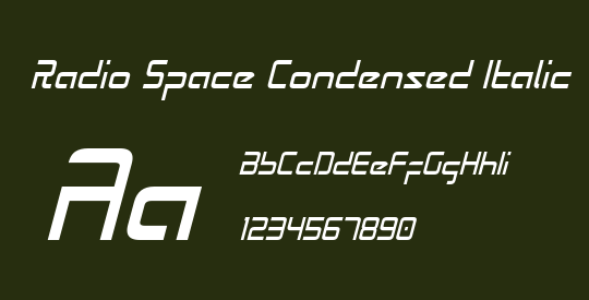 Radio Space Condensed Italic